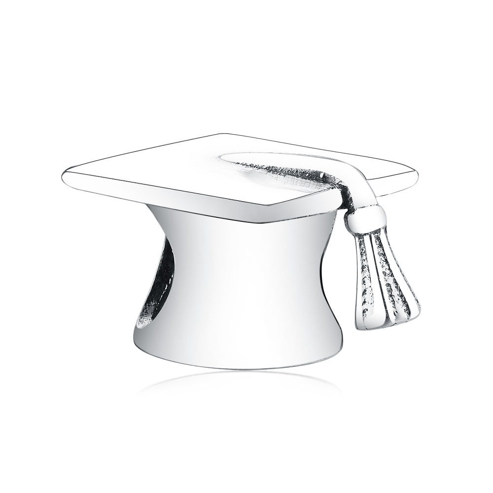 Fit Original Brand Charms Bracelet 925 Sterling Silver Doctoral Hat Beads For Making Berloque Student Gift Celebrate Graduation