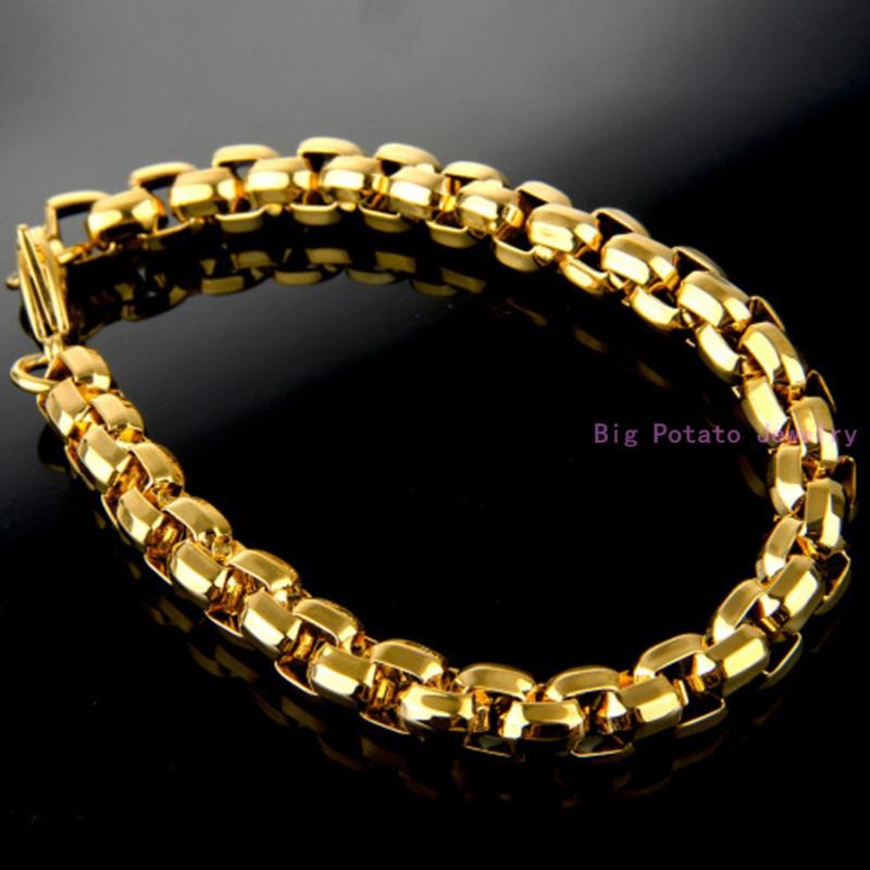 Link, Chain Simple 7mm Wide 7-11inch Custom Size Yellow Gold Box Bracelet Bangle 316L Stainless Steel For Cool Men Gift Sell, Black
Link, Chain Simple 7mm Wide 7-11inch Custom Size Yellow Gold Box Bracelet Bangle 316L Stainless Steel For Cool Men Gift Sell, Black