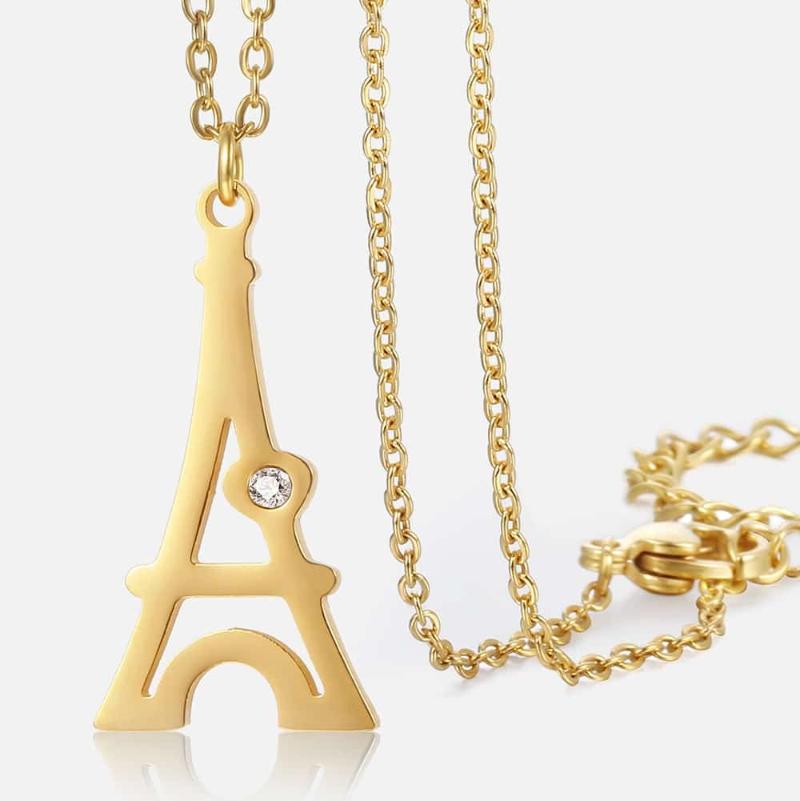 Pendant Necklaces Gold Eiffel Tower Necklace Stainless Steel Rolo Link Chain For Women Girls Fashion Jewelry Gifts Whosale HKN489
Pendant Necklaces Gold Eiffel Tower Necklace Stainless Steel Rolo Link Chain For Women Girls Fashion Jewelry Gifts Whosale HKN489