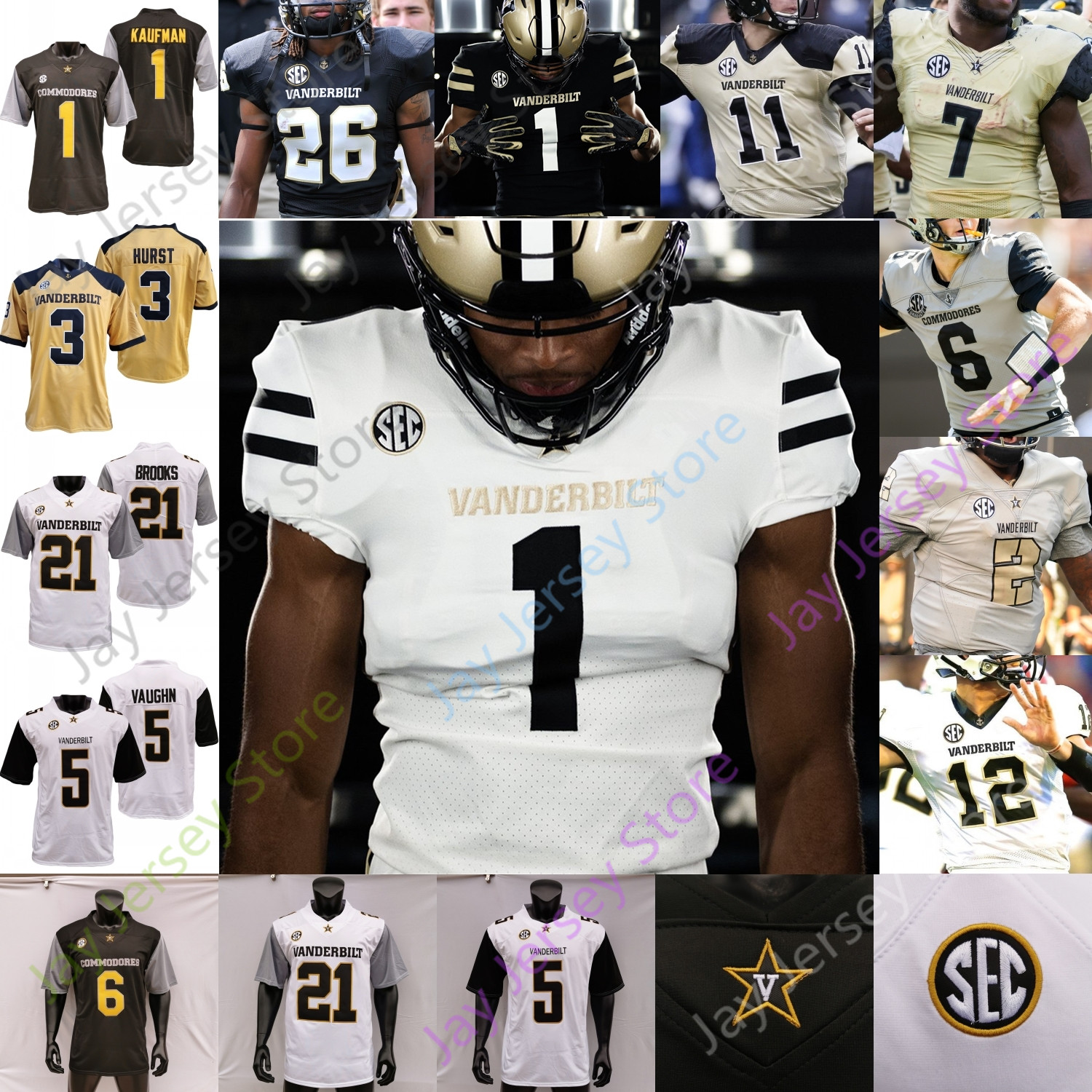 Vanderbilt Commodores Football Jersey NCAA College Jay Cutler Riley Neal Ke'Shawn Vaughn Kalija Lipscomb Cam Johnson Andre Mintze Matthews, Black 2021
Vanderbilt Commodores Football Jersey NCAA College Jay Cutler Riley Neal Ke'Shawn Vaughn Kalija Lipscomb Cam Johnson Andre Mintze Matthews, Black 2021