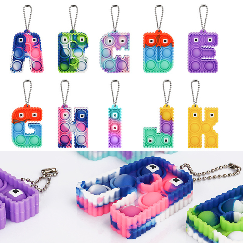 26 Letter Toy Cartoon Anime Decompression Keychain Push Bubble Silicone Bag Ornaments Children Halloween Birthday Gifts
26 Letter Toy Cartoon Anime Decompression Keychain Push Bubble Silicone Bag Ornaments Children Halloween Birthday Gifts