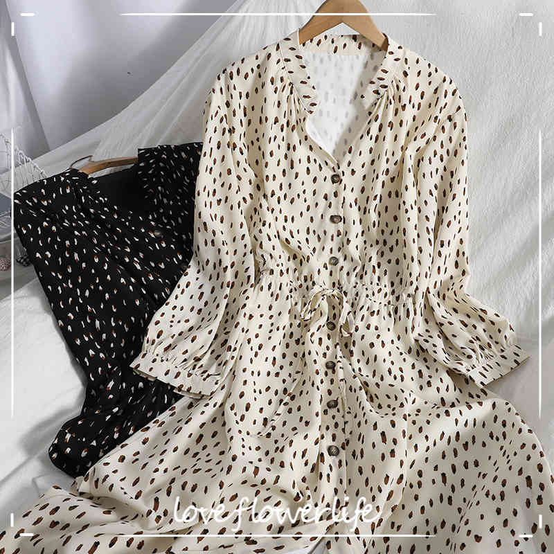 LoveFlowerLife Spring Autumn Casual A Line Polka Dot Puff Sleeve Dress O Neck Mid Calf High Waist Women Dresses 210521, Black
LoveFlowerLife Spring Autumn Casual A Line Polka Dot Puff Sleeve Dress O Neck Mid Calf High Waist Women Dresses 210521, Black
