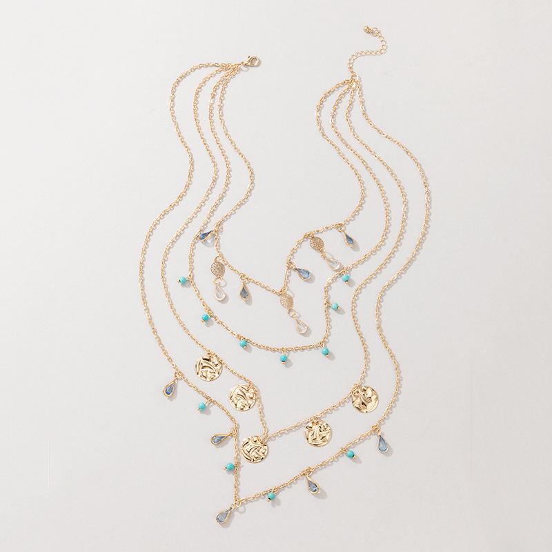 Chains Bohemian Beaded Crystal Tassel Pendant Necklace For Women Multi-layer Alloy Metal Geoemtry Jewelry Collar
Chains Bohemian Beaded Crystal Tassel Pendant Necklace For Women Multi-layer Alloy Metal Geoemtry Jewelry Collar