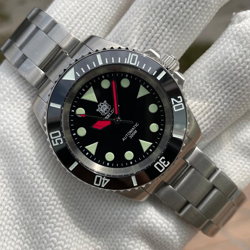 Wristwatches STEELDIVE Design SD1955 Men's Mechanical Wristwatch Water Ghost Red Needle Swiss Luminous 300M 30Bar Waterproof Swim Dive Watch, 55oz-ss
Wristwatches STEELDIVE Design SD1955 Men's Mechanical Wristwatch Water Ghost Red Needle Swiss Luminous 300M 30Bar Waterproof Swim Dive Watch, 55oz-ss