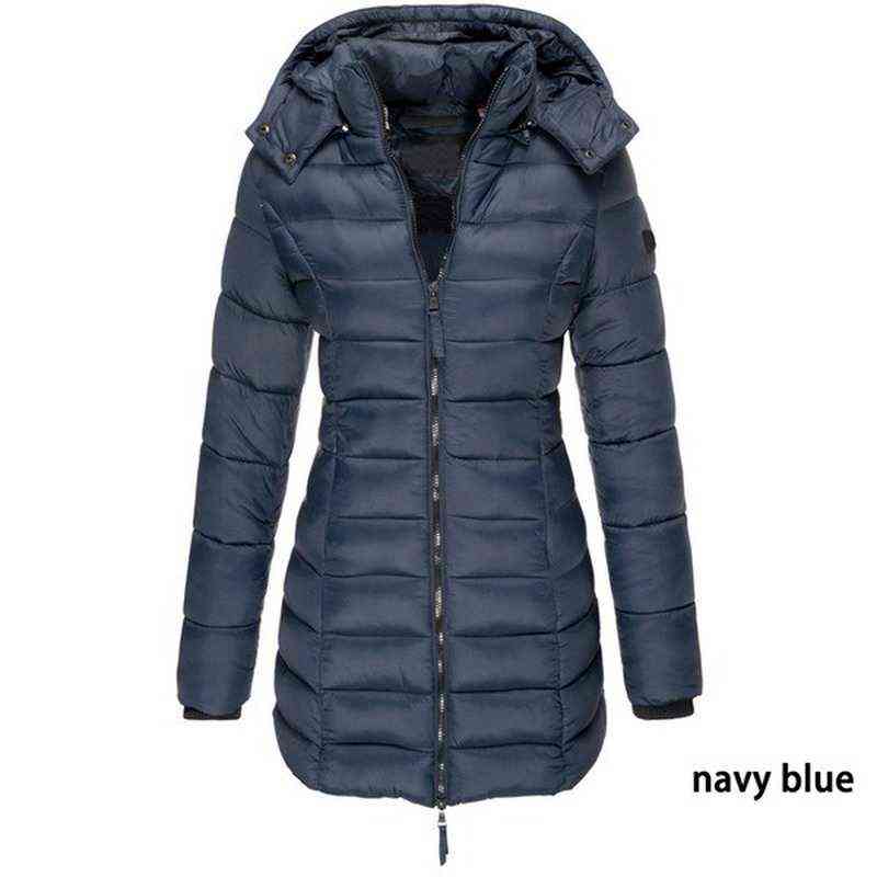 Women's Winter Down Jacket - Long, Thick, Warm, Hooded, Casual, Perfect For Cold Weather