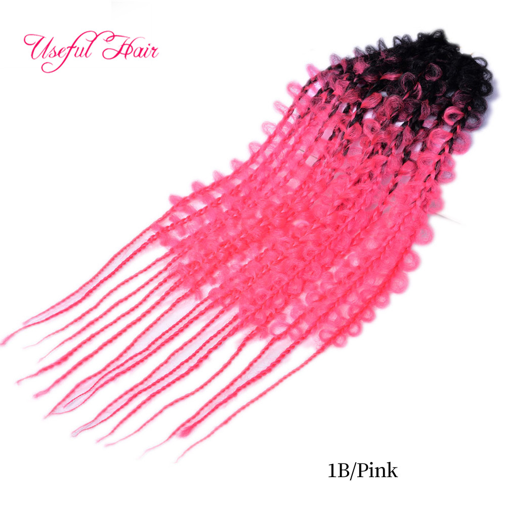 Pre Stretched Butterfly Box Crochet Braid Hair Ombre Colorful Butterfly Locs Crotchet Synthetic Braids Hair Extensions Fashion 3x box 24inch long