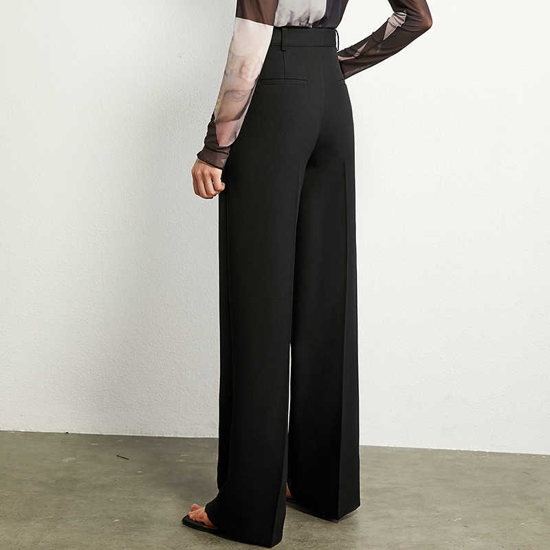 Minimalism Autumn Olstyle Fashion Solid Loose Women Pants Causal High Waist Female Long trousers 12040238 210527