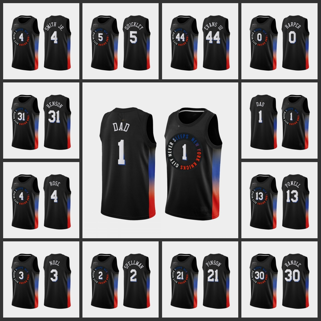 New York Knicks Men Julius Randle Derrick Rose Jared Harper Nerlens Noel 2020-21 Black Jersey
New York Knicks Men Julius Randle Derrick Rose Jared Harper Nerlens Noel 2020-21 Black Jersey