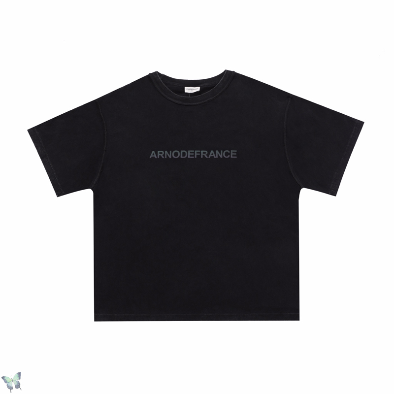 Oversized Streetwear Arnodefrance T-shirt Heavy Top Quality Laser Reflective Men Women T Shirt 210420