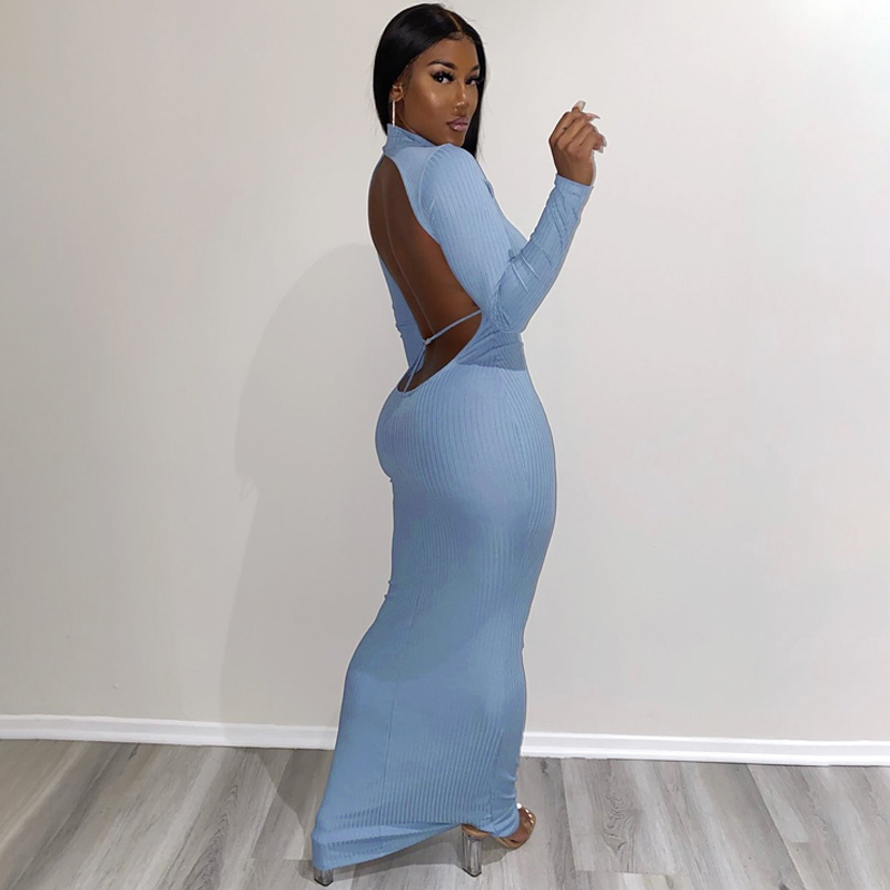 20212021 long sleeve solid backless skinny ribbed maxi dress autumn winter women fashion party club outfits, Black;gray
20212021 long sleeve solid backless skinny ribbed maxi dress autumn winter women fashion party club outfits, Black;gray