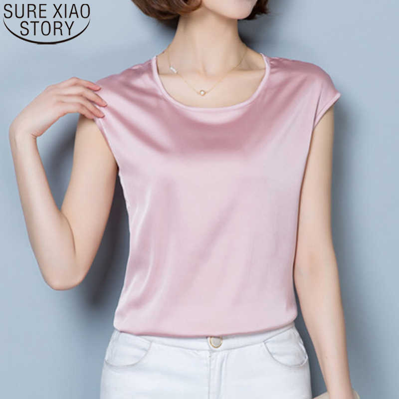 Summer Satin Blouse Women Plus Size Clothing -4XL Shirts Loose Blouses O-neck Sleeveless Casual Solid Tops Simple 14752 210527, White
Summer Satin Blouse Women Plus Size Clothing -4XL Shirts Loose Blouses O-neck Sleeveless Casual Solid Tops Simple 14752 210527, White