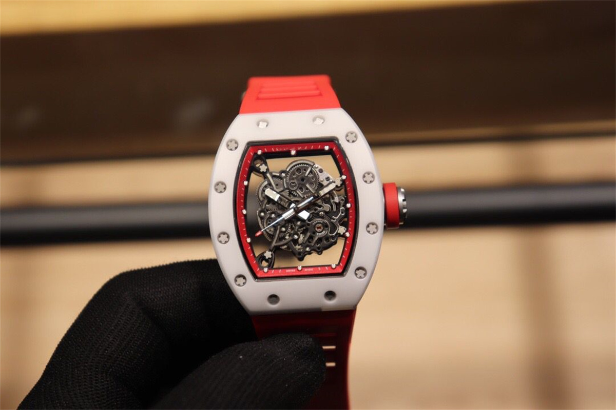 Men's ceramic watch rm055 has no dial design, hollow core, super transparent coated mirror, 42mm hole, natural rubber with titanium folding buckle42MM, Customize
Men's ceramic watch rm055 has no dial design, hollow core, super transparent coated mirror, 42mm hole, natural rubber with titanium folding buckle42MM, Customize