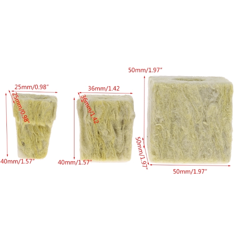 1Pcs Rock Wol Cubes Compromise Base Ventilative Hydroculture Grow Rockwool Cubes Grow Garden