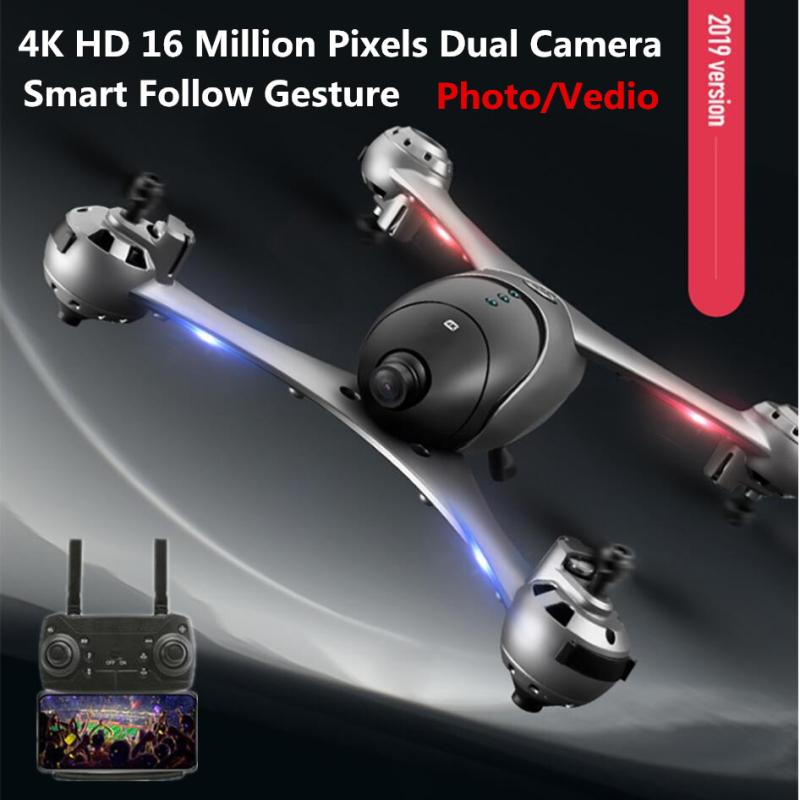 Professional WIFI FPV UFO RC Drone Quadcopter 2.4G Gesture Follow Me Altitude Hold Smart Helicopter With 4K/1080P Dual HD Camera Drones
Professional WIFI FPV UFO RC Drone Quadcopter 2.4G Gesture Follow Me Altitude Hold Smart Helicopter With 4K/1080P Dual HD Camera Drones