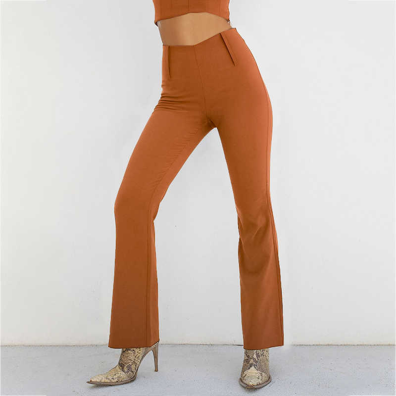 Summer Women'S Brown Strapless Top Sexy Sleeveless High Waist Pants Elegant Women Celebrity Fashion Suit 210527