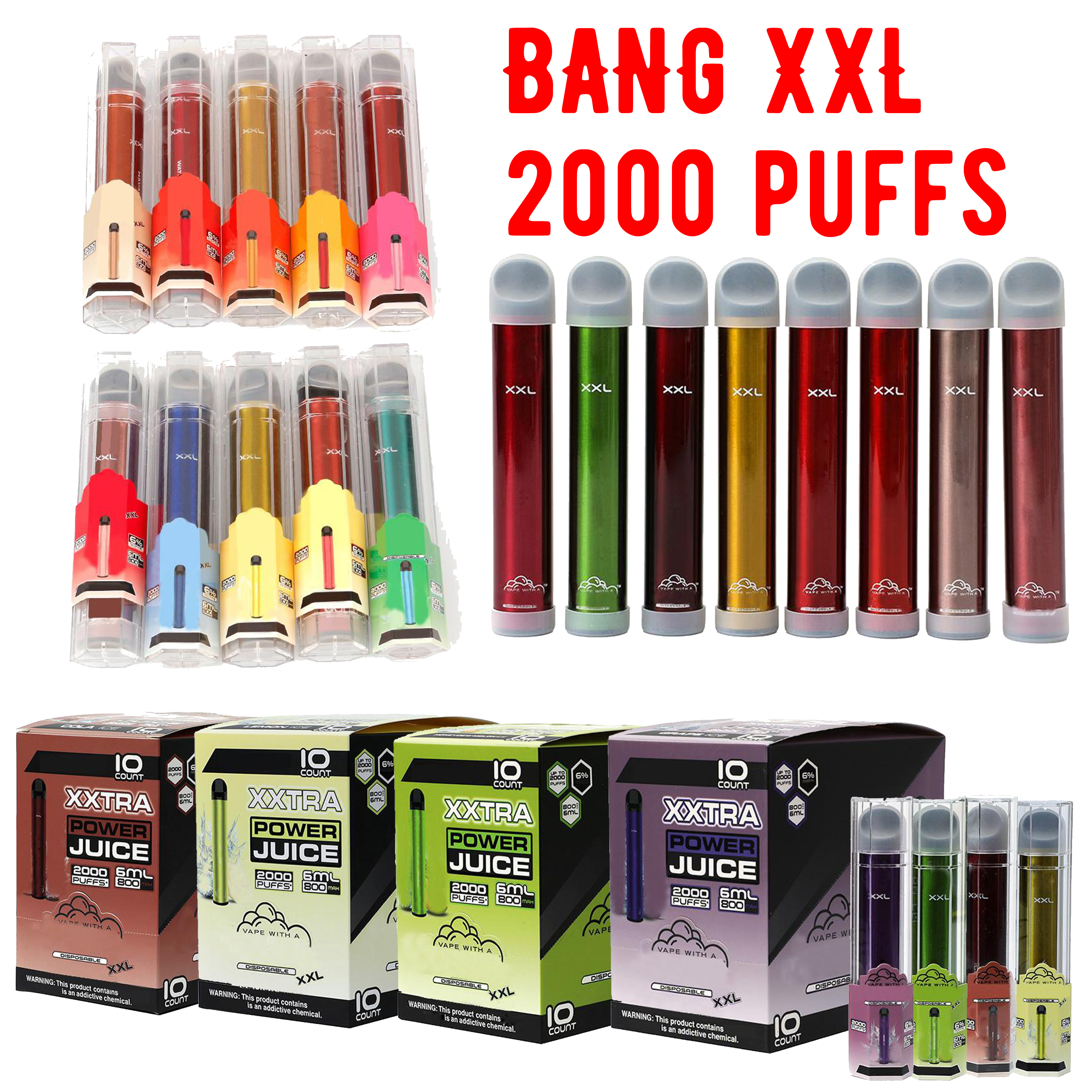 2021 Bang XXL 2000 Puffs availableElectronic Cigarette E cig Disposable Vape Pen Battery 800mAh 24 Colors available Electronic Vapor Pod XXtra Puff bars plus
2021 Bang XXL 2000 Puffs availableElectronic Cigarette E cig Disposable Vape Pen Battery 800mAh 24 Colors available Electronic Vapor Pod XXtra Puff bars plus