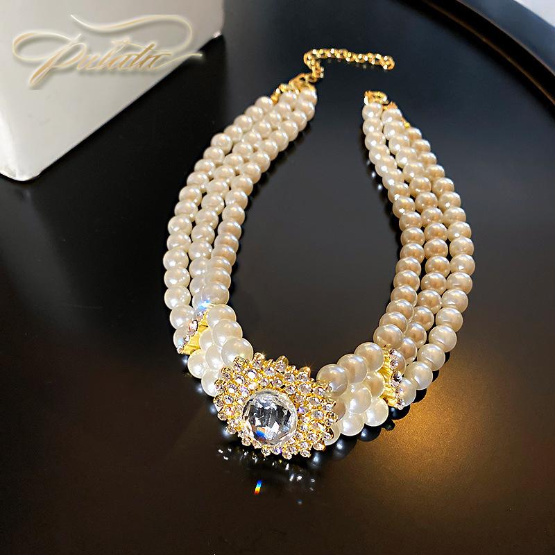 Chokers PULATU Multi-row Pearl Necklace Luxury Jewelry For Women Personalized Crystal Fashion Designer Accessories
Chokers PULATU Multi-row Pearl Necklace Luxury Jewelry For Women Personalized Crystal Fashion Designer Accessories