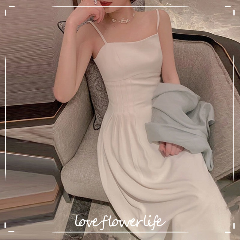 Solid Elegant Dress Women Sleeveless Strap Dress Fairy Evening Party Dress for Females Korean Style Office Lady Summer Chic 210521, Beige
Solid Elegant Dress Women Sleeveless Strap Dress Fairy Evening Party Dress for Females Korean Style Office Lady Summer Chic 210521, Beige