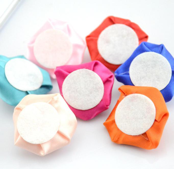 28 Colors Mini Satin Ribbon Rose Flower Hair Accessories For Girls Kids Children Handmade Rolled Fabric Flowers For Hair Clip Or