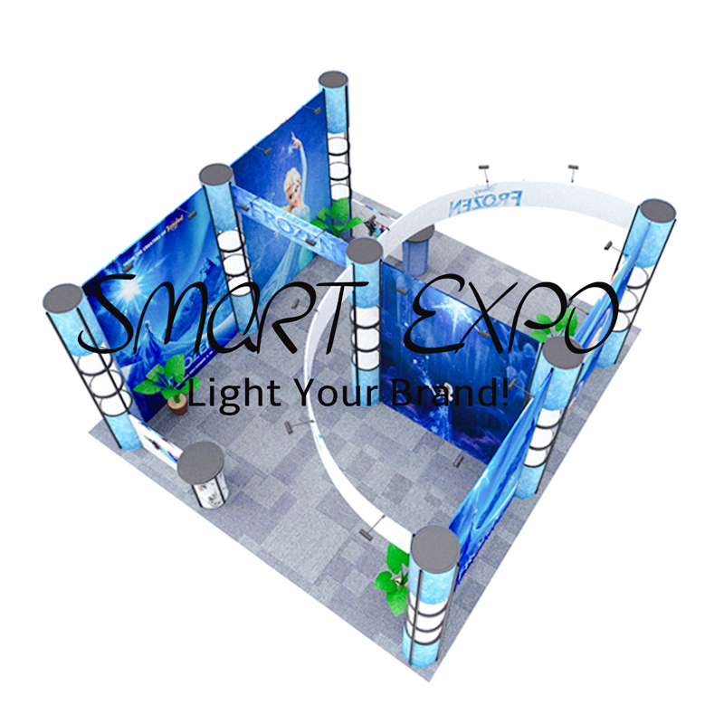 Large 20ft*20ft Convention Show Modular Stand Fabric Advertising Display Booth with Custom Full Colors Printing