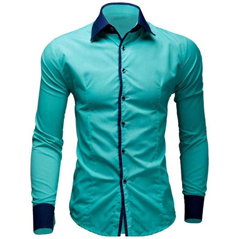 Men's Long-sleeved Shirts Spring And Summer Solid Color British Style Fashion Business Casual Shirt 8