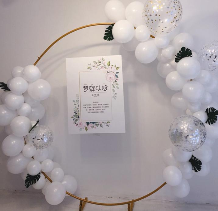 2021 Flower Door Ring Wrought Iron Arch Wedding Decor Props Outdoor Backdrop Stand Wedding Party Decor Props