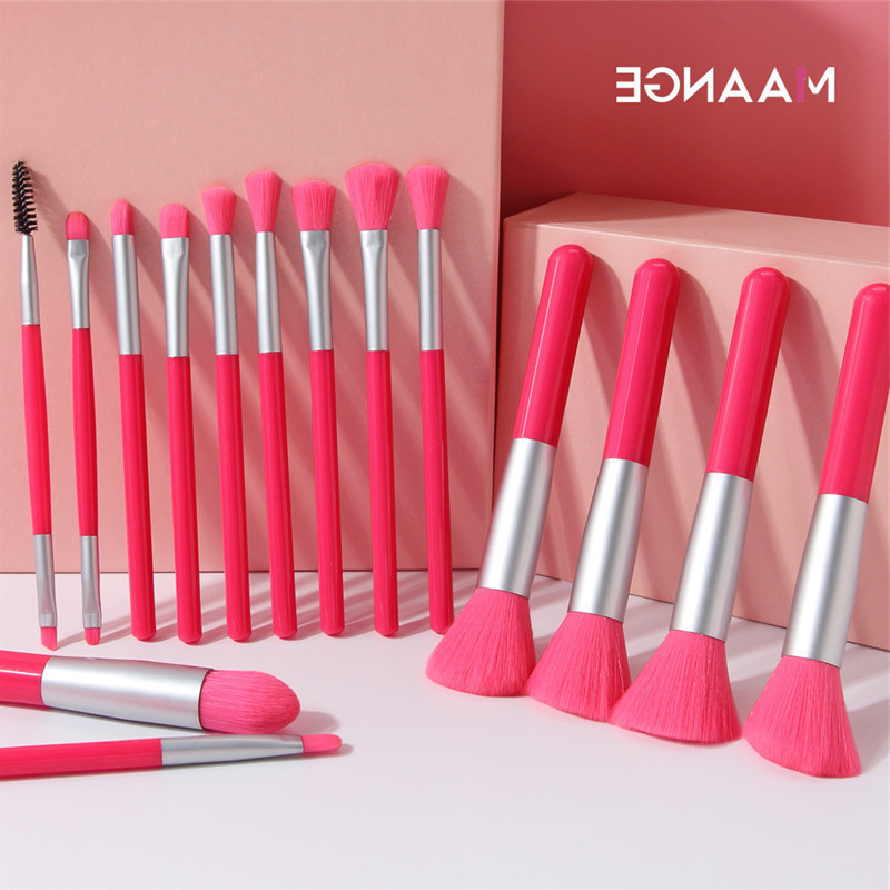 MAANGE Fluorescent Series Makeup Brushes Tool Set Powder Eye Shadow Foundation Blush Blending 15pcs Make Up Brush Kit Brocha De Maquillaje