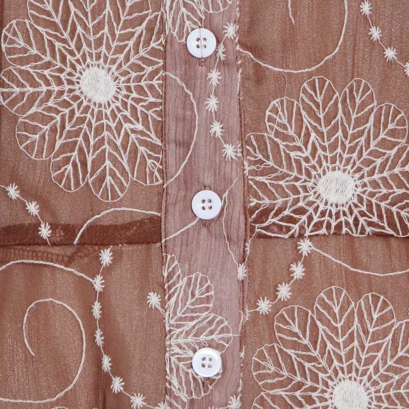 Summer Stand Neck Short Sleeve Vestidos Crochet Flying Sleeve Ruffle Loose Dress Korean Fashion Sweet Femme Robe 13A111 210525