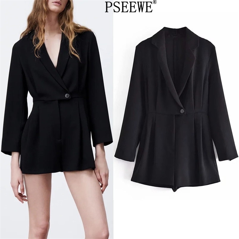 Black Pleated Short Jumpsuit Women Office Long Sleeve Elegant Woman Jumpsuits Fashion Button Summer Playsuit 210519
Black Pleated Short Jumpsuit Women Office Long Sleeve Elegant Woman Jumpsuits Fashion Button Summer Playsuit 210519