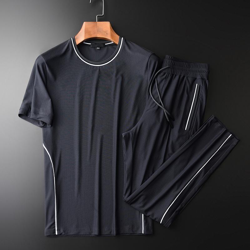 Brand Mens Sets (t-shirt+pants) Luxury Short Sleeve Round Collor T-shirt Man Tracksuit Plus Size 4xl Slim Sport Men Men's Tracksuits