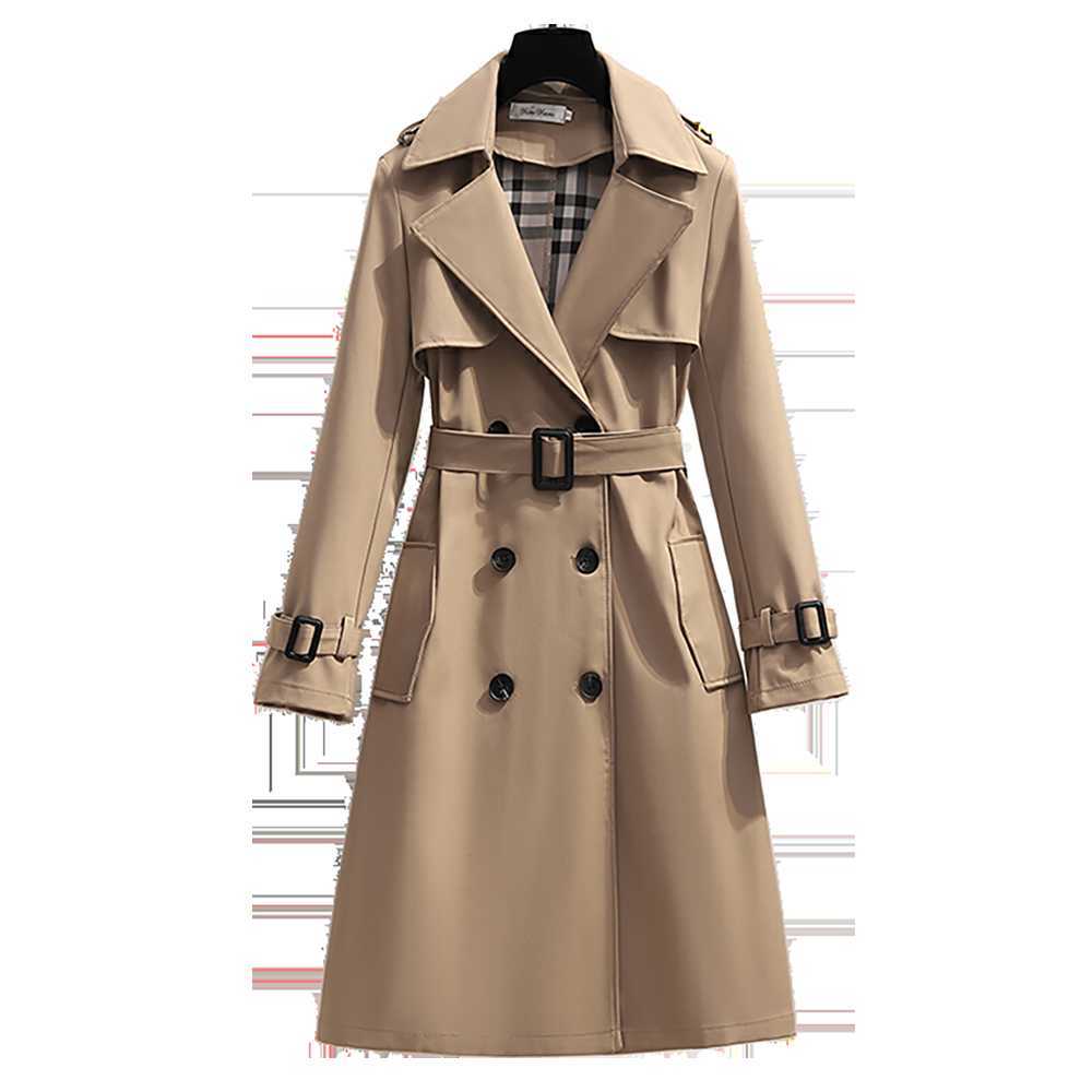 S - 4XL New Spring England Style Women Windbreaker Loose Medium and Long Elegant Belt Coat Female Casual Long Trench Coats Mujer S0903, Khaki
S - 4XL New Spring England Style Women Windbreaker Loose Medium and Long Elegant Belt Coat Female Casual Long Trench Coats Mujer S0903, Khaki