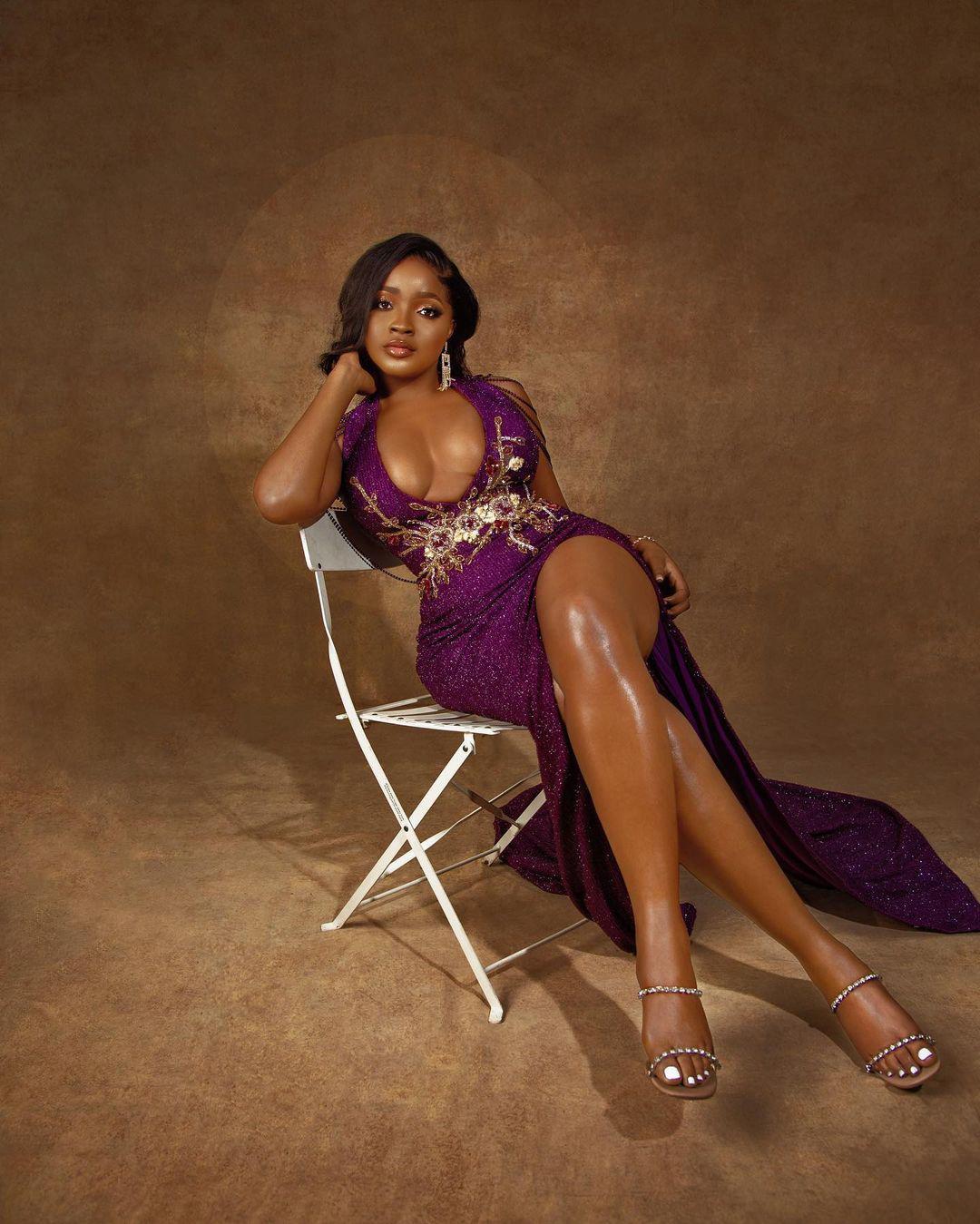 Sparkly Purple Split Mermaid Evening Dresses Sheer V Neck Floor Length Appliqued Beaded Formal Prom Party Second Reception Special Occasion Gowns