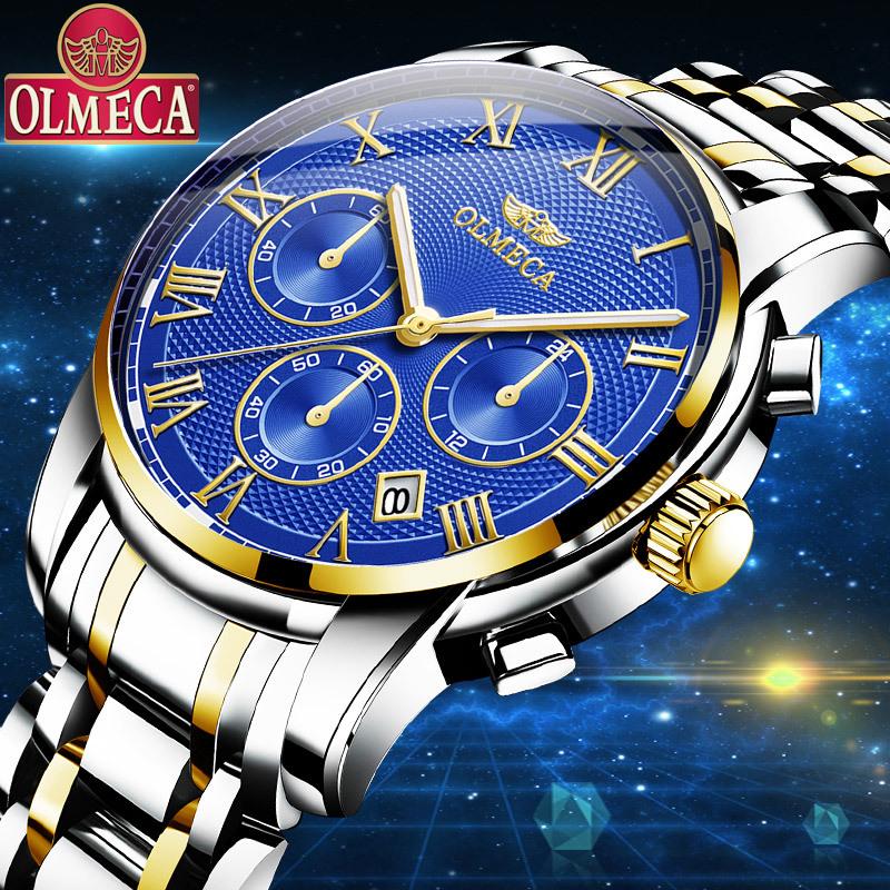Wristwatches OLMECA Men Quartz Watch Rome Numerals Classic Business Man Watches Gift Stainless Steel Strap Male Chronograph, Slivery;brown
Wristwatches OLMECA Men Quartz Watch Rome Numerals Classic Business Man Watches Gift Stainless Steel Strap Male Chronograph, Slivery;brown