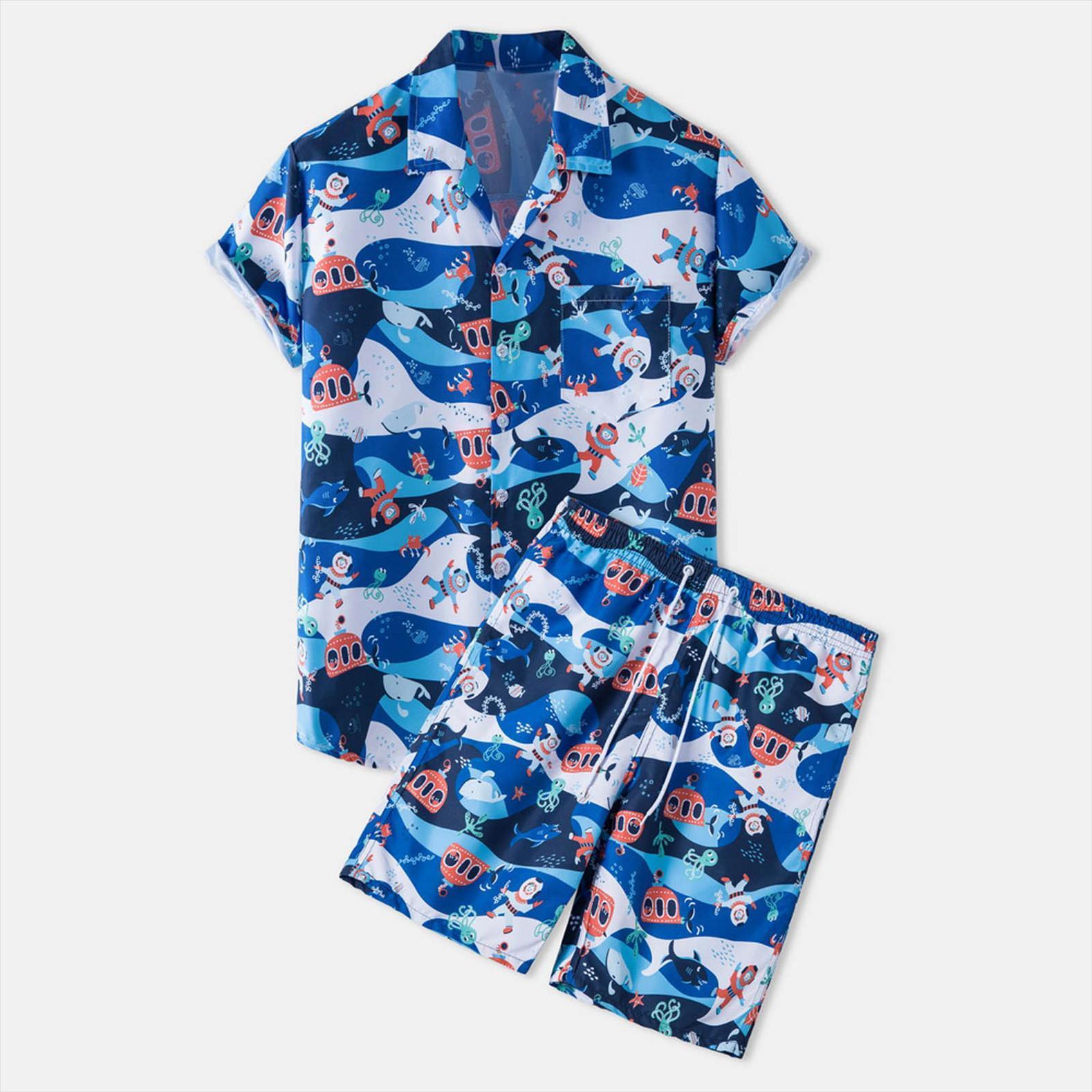 beach sets hawaiian summer printing mens tracksuit short sleeve lapel shirts vacation shorts for men streetwear suits ensembles homme, Gray
beach sets hawaiian summer printing mens tracksuit short sleeve lapel shirts vacation shorts for men streetwear suits ensembles homme, Gray