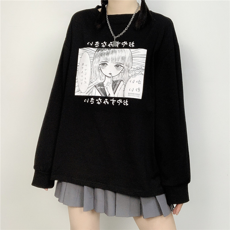 Black White Anime Hoodies Teen Girls Women Kawaii Crewneck Long Sleeve Cute Sweatshirt Harajuku Gothic Couples Pullover Clothes, White man style
Black White Anime Hoodies Teen Girls Women Kawaii Crewneck Long Sleeve Cute Sweatshirt Harajuku Gothic Couples Pullover Clothes, White man style