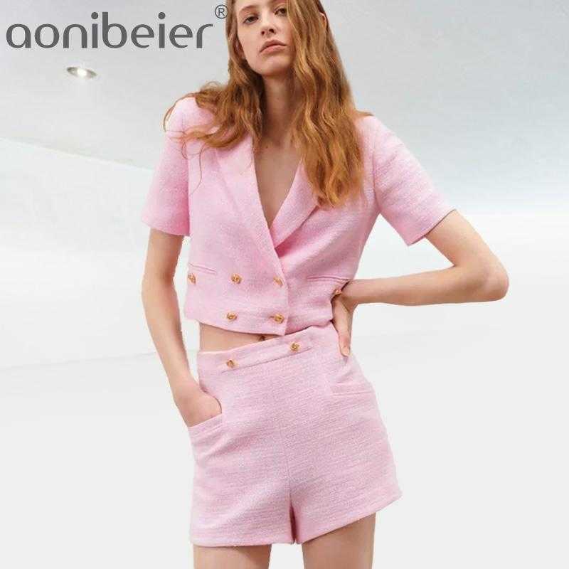 2 Piece ZA Blazer Short Set Vintage Stylish Notched Jacket Coats Shorts Double Breasted Urban Outfits 210604, Pink short
2 Piece ZA Blazer Short Set Vintage Stylish Notched Jacket Coats Shorts Double Breasted Urban Outfits 210604, Pink short