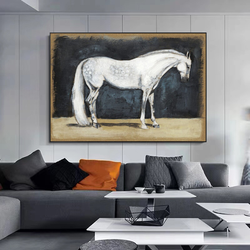 Vintage Saudi Horse Poster Modern Animals Canvas Painting Prints Horse Wall Art Picture for Living Room Decor Cuadros No Frame