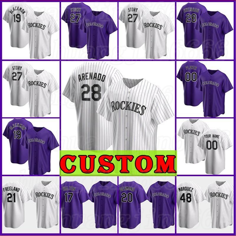 Nolan Arenado Custom 19 Charlie Blackmon Rockie Jersey 27 Trevor Story Baseball 48 German Marquez Sam Hilliard Ian Desmond Elias Diaz, Custom new cool base(luoji)
Nolan Arenado Custom 19 Charlie Blackmon Rockie Jersey 27 Trevor Story Baseball 48 German Marquez Sam Hilliard Ian Desmond Elias Diaz, Custom new cool base(luoji)
