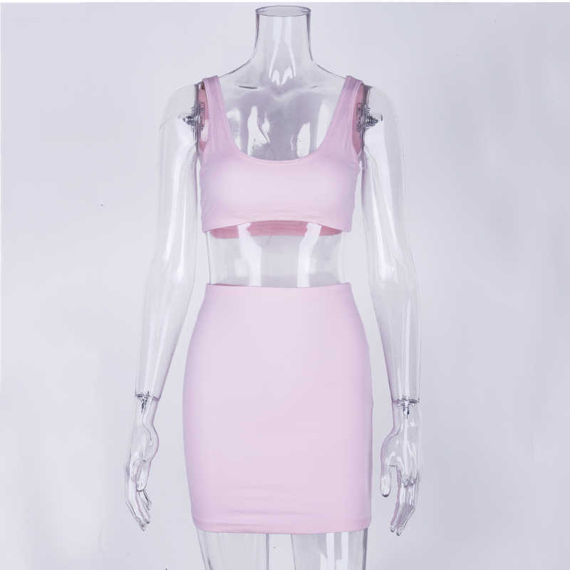 Colysmo 2 Layers Pink Summer Dress Women Sexy Bodycon Party Mini White Two Piece Casual Sleeveless Robe Femme 210527