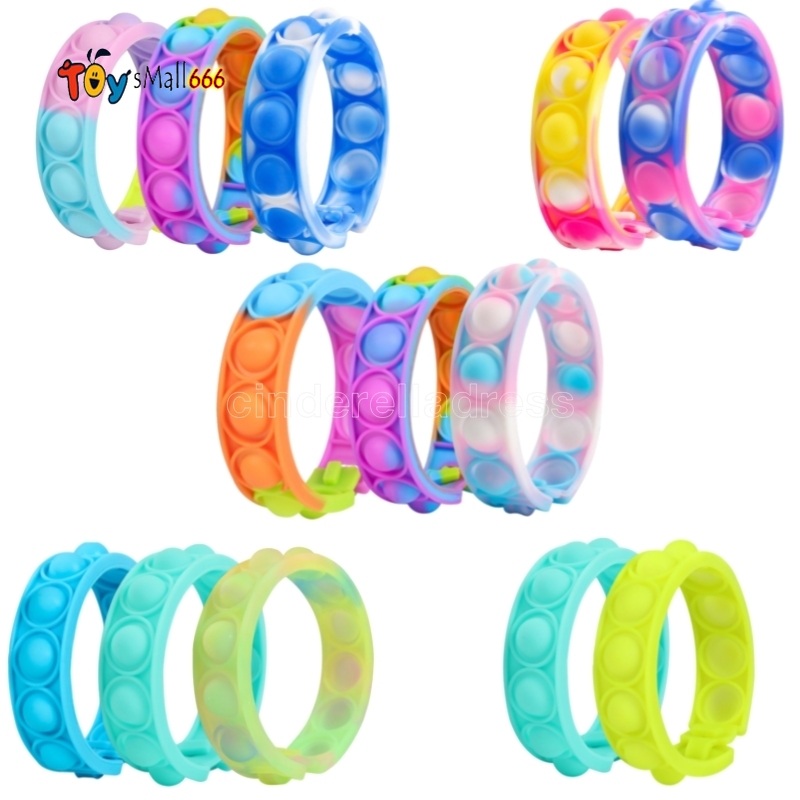 Decompression Bracelet Press Bubble Fidget Toys Rainbow Color Wristband Antistress Sensory Toys For Children Push Figet Toy DHL
Decompression Bracelet Press Bubble Fidget Toys Rainbow Color Wristband Antistress Sensory Toys For Children Push Figet Toy DHL