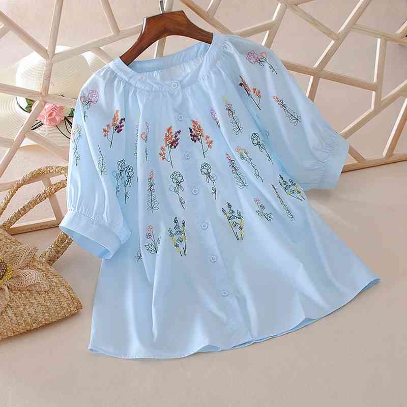 VANOVICH Fashion Blouses Female Short Sleeve Summer Embroidery Cotton Wild Women Round Neck Clothing 210615, Apricot
VANOVICH Fashion Blouses Female Short Sleeve Summer Embroidery Cotton Wild Women Round Neck Clothing 210615, Apricot