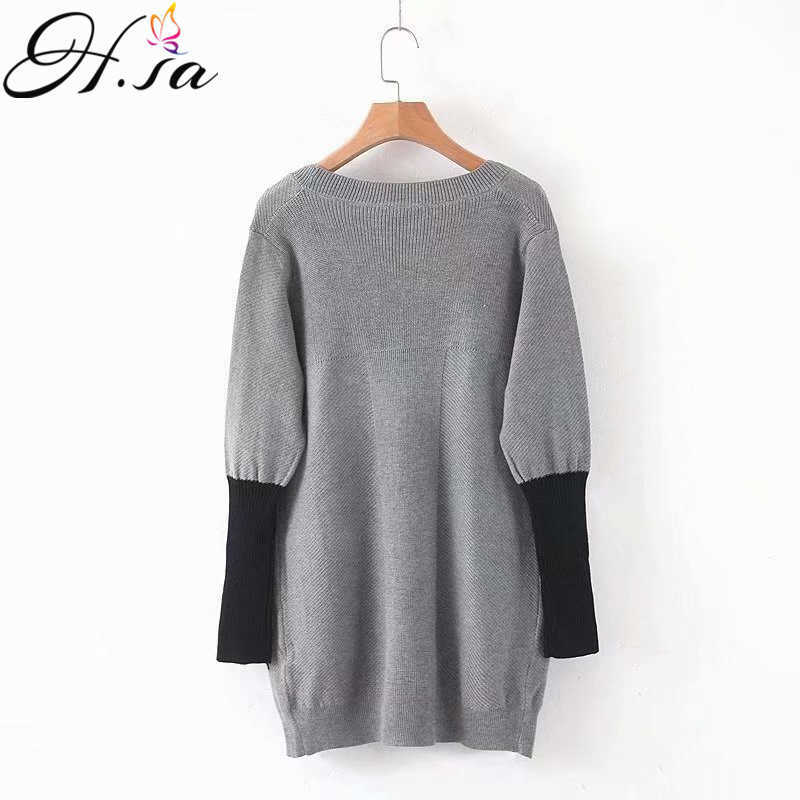 HSA Women Patchwork Cardigan Sweater Women Oversized O-Neck Sweater Pockets Knit Jacket Tops Women Knit Coat 210716