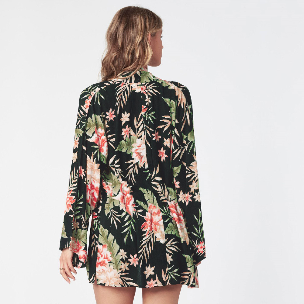 Boho Print Chiffon Bathing Suit Cover-ups Plus Size Beach Wear Short Kimono Dress Tunic Women Summer Swimsuit Cover Up A811 210420