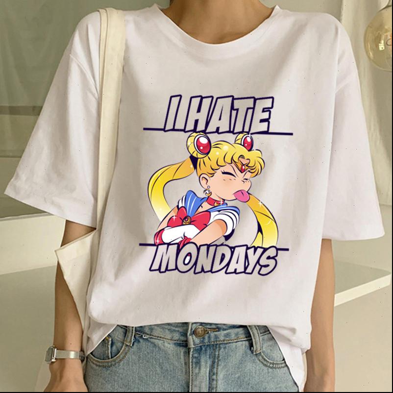 funny womens t shirt i hate mondays sailor moon 90s harajuku women cute female kawaii tees fashion, White
funny womens t shirt i hate mondays sailor moon 90s harajuku women cute female kawaii tees fashion, White