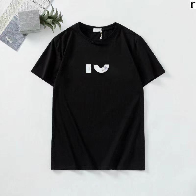 European station letter printing three-dimensional 3D gradient round neck short-sleeved net red men and women couples with the same loose T-shirt tide brand