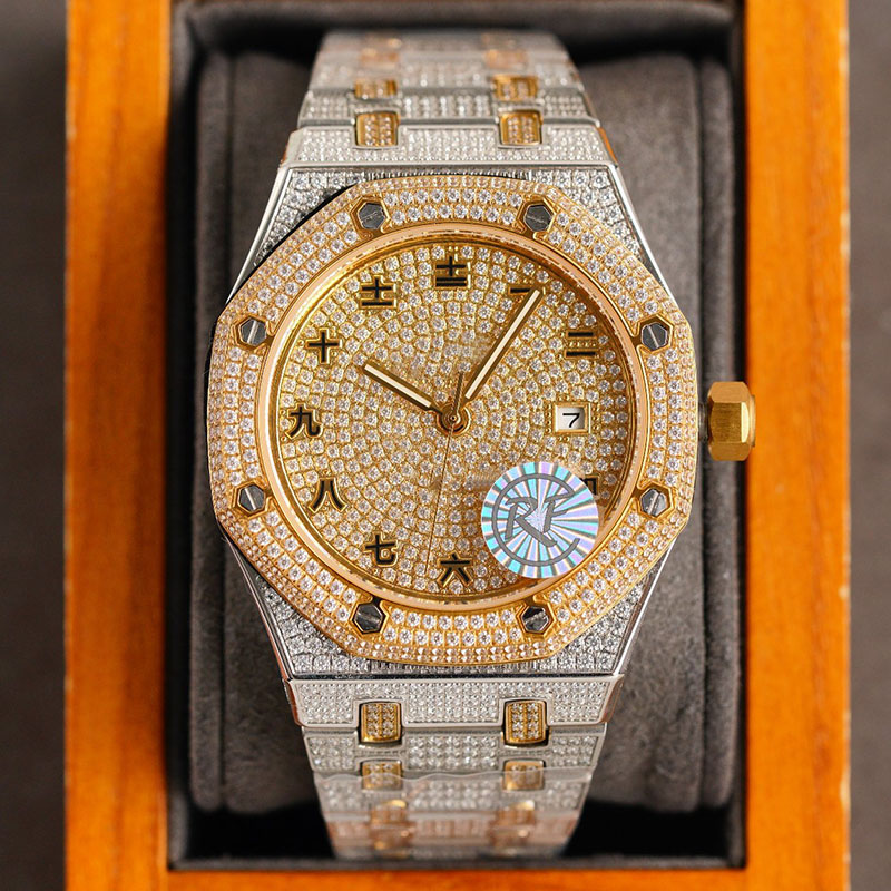 Classic Full Diamond Mens Watches Automatic Mechanical Watch 40mm Fashion Business Wristwatch Montre De Luxe Gift Six Colors Top, Slivery;brown
Classic Full Diamond Mens Watches Automatic Mechanical Watch 40mm Fashion Business Wristwatch Montre De Luxe Gift Six Colors Top, Slivery;brown