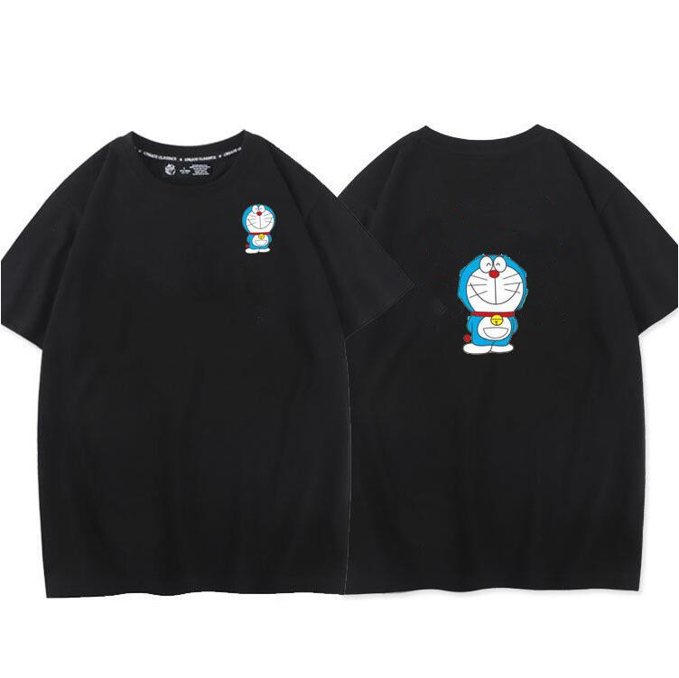 Doraemon summer T-shirt cute for both men and women with A pair of short sleeves, White
Doraemon summer T-shirt cute for both men and women with A pair of short sleeves, White