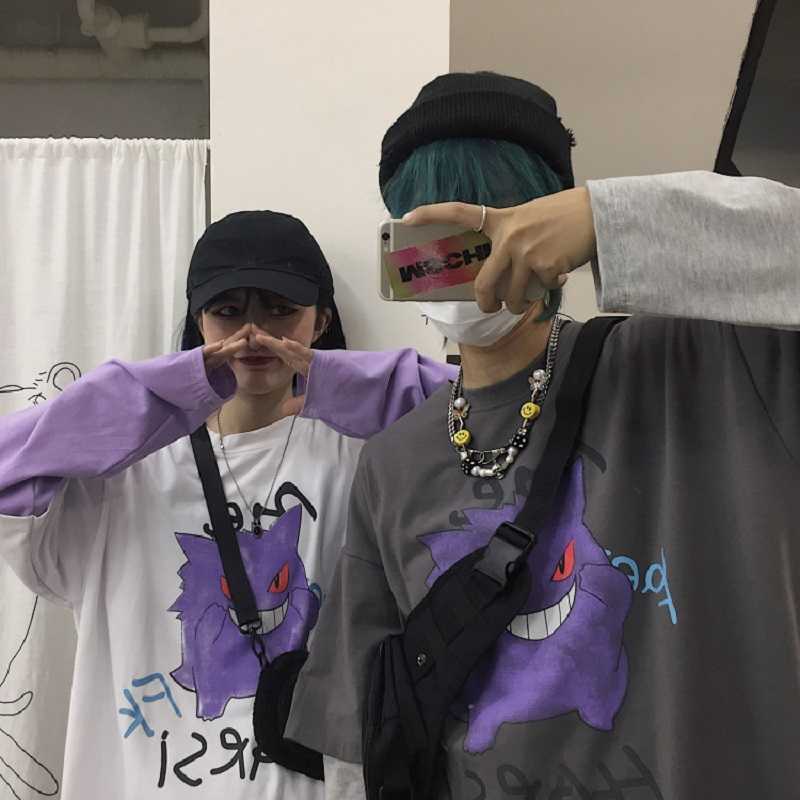 Cartoon Letter T-shirt Autumn Fashion Fake Two Pieces Punk Long Sleeve Hip Hop Loose Large Size Vintage Harajuku ins top 210608
Cartoon Letter T-shirt Autumn Fashion Fake Two Pieces Punk Long Sleeve Hip Hop Loose Large Size Vintage Harajuku ins top 210608