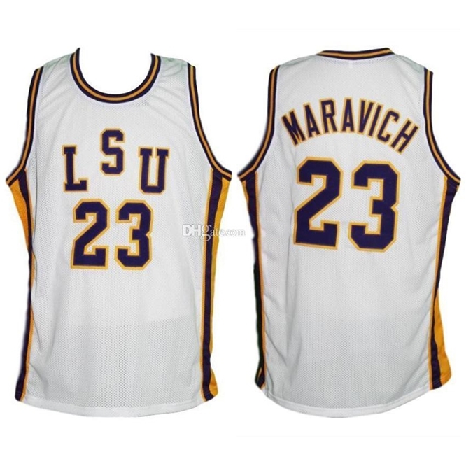 Pete Maravich #23 LSU white yellow Tigers College Retro Basketball Jerseys Mens Stitched Custom Any Number Name, Black
Pete Maravich #23 LSU white yellow Tigers College Retro Basketball Jerseys Mens Stitched Custom Any Number Name, Black