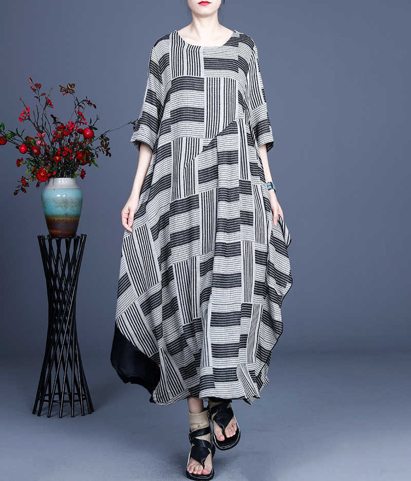 VANOVICH Europe Fashion Women Dress Summer Irregular Ladies Striped Short Sleeve Casual Cotton and Linen 210615, Grey
VANOVICH Europe Fashion Women Dress Summer Irregular Ladies Striped Short Sleeve Casual Cotton and Linen 210615, Grey
